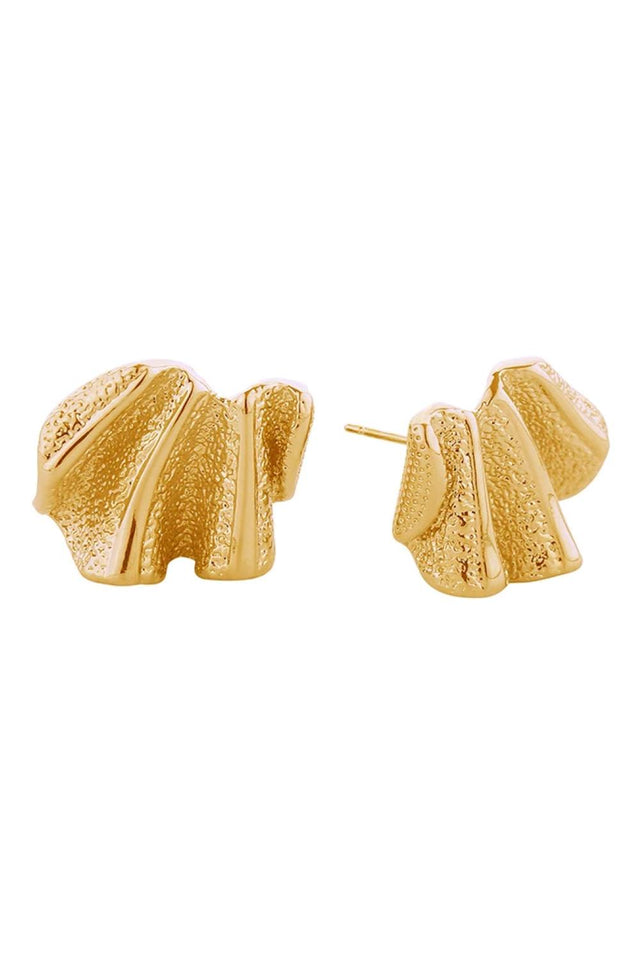 Gold Elevate your everyday look with these stunning 14K Gold/White Gold Dipped Glitter Texture Crumble Post Earrings. Crafted from hypoallergenic brass and made in Korea, these earrings feature a mesmerizing crumbled glitter texture that catches the light beautifully. With a comfortable 2.2cm diameter, they're the perfect size for all-day wear. Lead and nickel compliant, these earrings are safe for sensitive skin. A versatile addition to any jewelry collection that effortlessly transitions from day to night