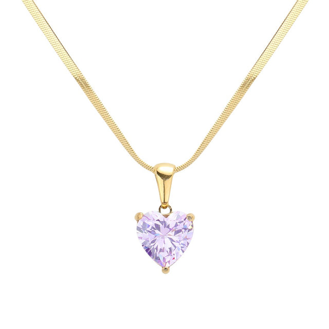 Gold 18K Gold Dipped Stainless Steel CZ Heart Pendant Necklace is a timeless piece that combines durability and elegance. This necklace is Made of high-quality materials and features a stunning CZ heart pendant that sparkles from every angle. Add a touch of sophistication to any outfit with this beautiful necklace. 