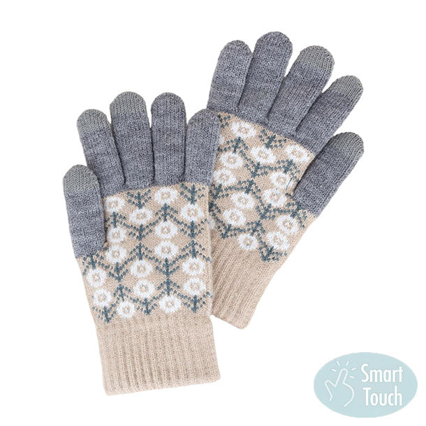 Gray Aztec Patterned Knit Touch Smart Gloves, give your look so much eye-catching with Aztec touch smart gloves, a cozy feel. It's very fashionable and attractive. A pair of these gloves are awesome winter gift for your family, friends, anyone you love, and even yourself. Complete your outfit in a trendy style!