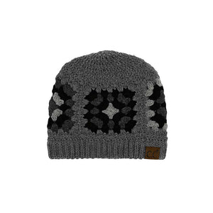 Gray C.C Multi Color Crochet Beanie, is the perfect accessory, featuring a unique multi-color design, lightweight construction, and an adjustable fit. The soft crochet accent adds a delightful touch of fun to any outfit. Awesome winter gift accessory for birthdays, Christmas, holidays, and anniversaries, to your friends.