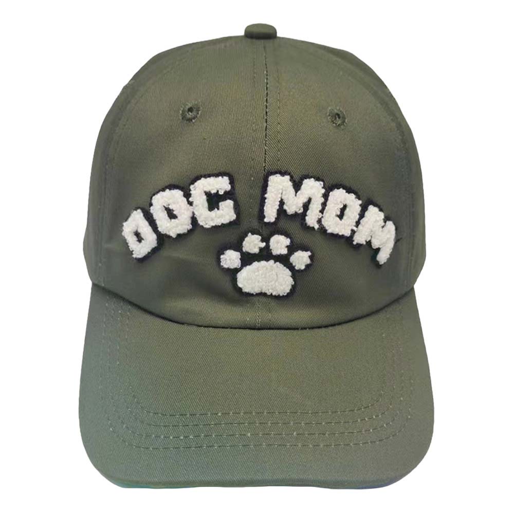 Gray Dog Mom Message Paw Pointed Baseball Cap, shows your love for pups in style with this perfectly crafted dog mom message cap.  This is sure to be an essential for any pet-loving wardrobe. It's an excellent gift for your friends, family, or loved ones who love dogs most.