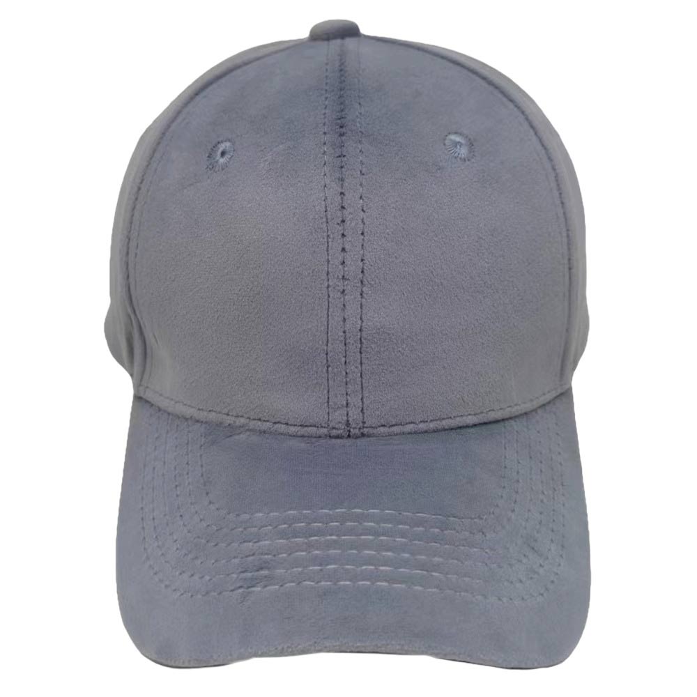 Gray Faux Suede Solid Baseball Cap, is the perfect accessory for outdoor games and activities. Crafted with high-quality, breathable faux suede, it's strong, durable, and lightweight enough to wear all day. A perfect gift item to your sports lover friends, family members, or any close person.