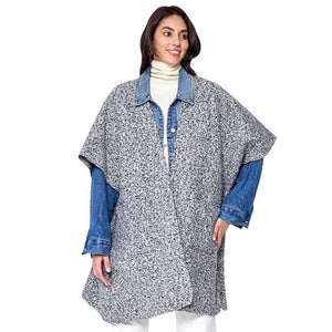 Gray Front Pockets Open Ruana Kimono Poncho, is the perfect way to spice up your wardrobe. Crafted from high-quality materials, this poncho provides an elegant and stylish look to any outfit. With two front pockets, it provides the perfect balance of style and convenience which makes it an ideal winter gift choice.