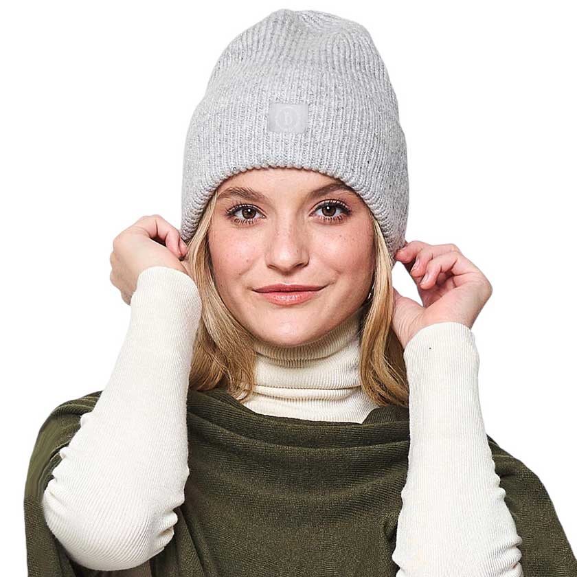 Gray Our Sequin Embellished Lurex Cuff Beanie Hat is the perfect accessory for any winter wardrobe. Its soft-touch lurex material adds a subtle shimmer to your outfit. Awesome winter gift accessory! Perfect gift for Birthdays, holidays, anniversaries, etc. to your friends, family, or loved ones. Happy Winter!