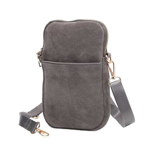Gray Solid Faux Suede Crossbody Bag, is a unique but beautiful addition to your handbag collection. Go everywhere carrying your handy items without any hassle. Perfect gift for a Birthday, everyday bag, Anniversary, Graduation, Holiday, Christmas, New Year, Anniversary, Valentine's Day, etc.