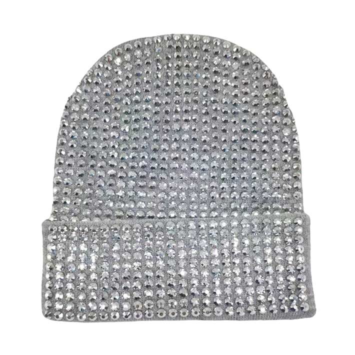 Gray Solid Knit Beanie Hat, stay warm and fashionable with this studded beanie hat. This is the perfect hat for any stylish outfit or winter dress. Perfect gift for Birthdays, Christmas, Stocking stuffers, Secret Santa, holidays, anniversaries, etc. to your friends, family, or loved ones. Happy Winter!