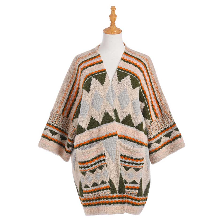 Green Beautiful Boho Patterned Poncho, With the latest trend in ladies' outfit cover-up! the high-quality knit poncho is soft, comfortable, and warm but lightweight. It's perfect for your daily, casual, party, evening, vacation, and other special events outfits. A fantastic gift for your friends or family.