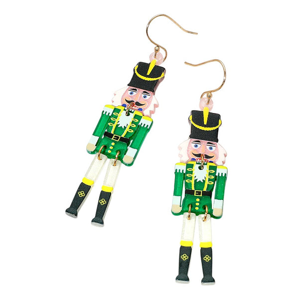 Celebrate the season with these playful pink nutcracker drop earrings featuring whimsical detailing and festive charm. A cheerful statement piece perfect for holiday parties, gifting, or adding a touch of Christmas spirit to your everyday winter style.