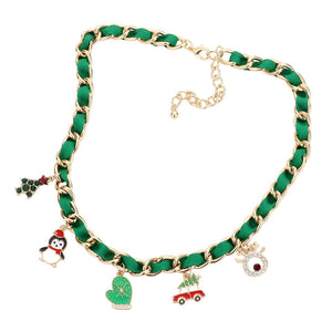 Green Christmas Tree Santa Hat Penguin Glove Car Rudolph Pendant Necklace, enhance your beauty and make a beautiful & unique outlook with these pendant necklace. Embrace the spirit of Christmas with Christmas-themed awesome pendant necklace. These necklaces are the perfect choice for this festive season, especially this Christmas. These necklace will add on your earlobes & bring a smile of joy to those who look at you. 