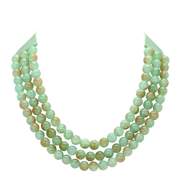 Green Chunky Metal Ball Beaded Triple Layered Faux Leather Magnetic Necklace is perfect for adding a touch of style and sophistication to any outfit. With its triple layered design and magnetic closure, it is not only fashionable but also easy to wear. The chunky metal ball beads add a unique touch to this faux leather necklace, making it a must-have accessory for any fashion-forward individual.