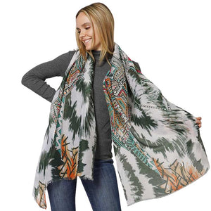 Green Ethnic Printed Scarf, this timeless ethnic printed scarf is a soft, lightweight, and breathable fabric, close to the skin, and comfortable to wear. Sophisticated, flattering, and cozy. Look perfectly breezy and laid-back as you head to the beach. Perfect gift for birthdays, holidays, or fun nights out.