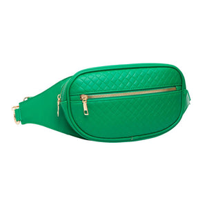 Green Indulge in the luxurious feel of our Faux Braided Leather Mini Sling Bag. Crafted with precision from high-quality faux leather, this bag offers a stylish and durable option for carrying your essentials. The braided design adds a touch of elegance, making it the perfect accessory for any outfit.
