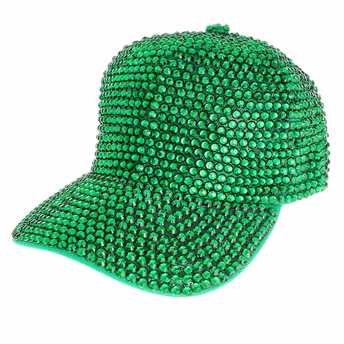 Green Rhinestone Embellished Glitter Stone Shimmer Baseball Cap, comfy cap great for a bad hair day, pull your ponytail thru the back opening, Keep your hair away from face while exercising, running, playing sports or just taking a walk. Perfect Birthday Gift, Mother's Day Gift, Anniversary Gift, Thank you Gift, Graduation