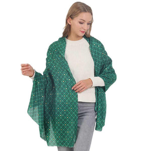 Green Patterned Oblong Scarf, is delicate, warm, on-trend & fabulous, and a luxe addition to any cold-weather ensemble. Great for daily wear in the cold winter to protect you against the chill, the classic style scarf & amps up the glamour with a plush material. Perfect gift for birthdays, holidays, or any occasion.
