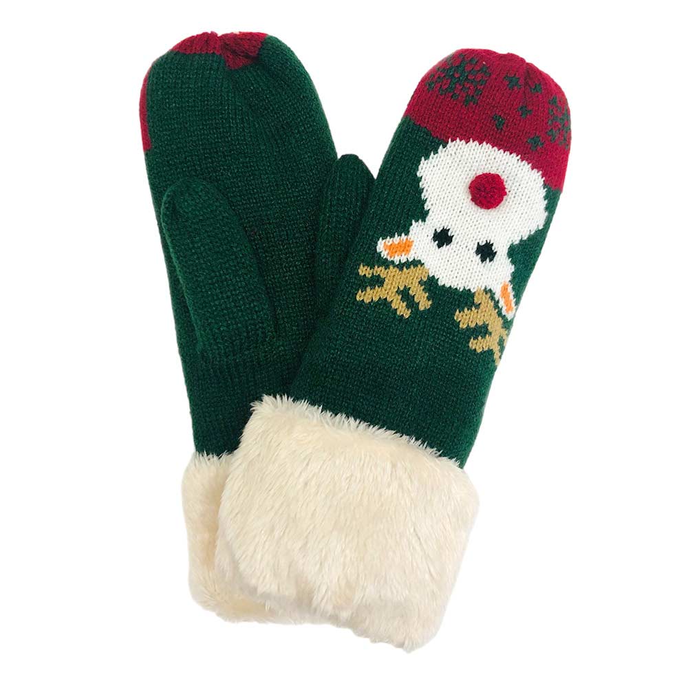 Green Rudolph Faux Fur Cuff Mitten Gloves, stay warm in any weather with these mitten gloves. Wear gloves or a cover-up as a mitten to make your outfit gorgeous with luxe and comfort. A beautiful gift for the persons you care about the most. Winter will be more comfortable with this cozy mitten.