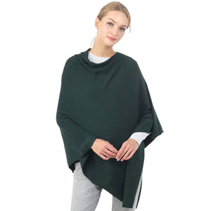 Green Solid Poncho, with the latest trend in ladies' outfit cover-up! the high-quality knit solid poncho is soft, comfortable, and warm but lightweight. It's perfect for your daily, casual, party, evening, vacation, and other special events outfits. A fantastic gift for your friends or family.