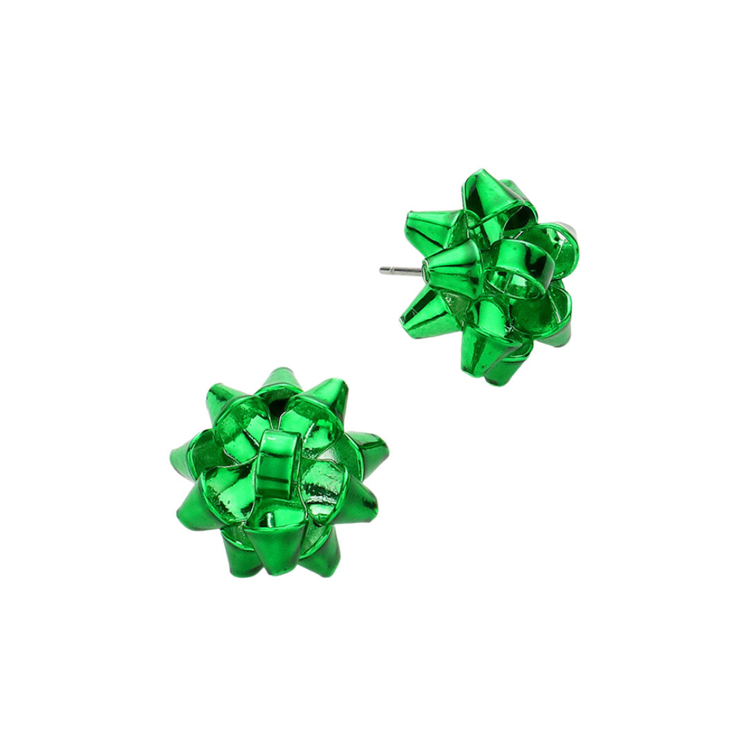 Green Trendy Christmas Gift Bow Stud Earrings, are fun handcrafted jewelry that fits your lifestyle, adding a pop of pretty color. This pretty & tiny earring will surely bring a smile to one's face as a gift. This is the perfect gift for Christmas, especially for your friends, family, and the people you love and care about.