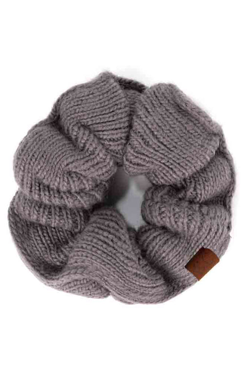 C.C Soft Knit Scrunchies - Gray