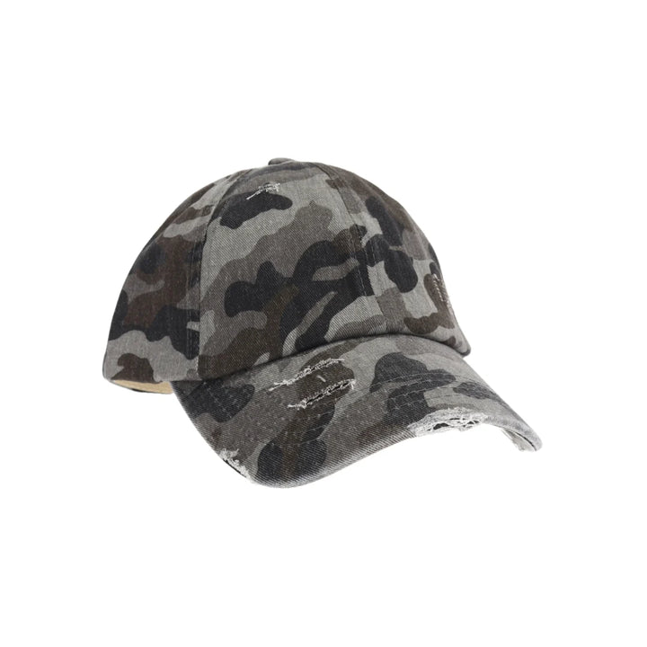 The Washed Denim Criss-Cross High Ponytail CC Ball Cap provides a stylish solution for those who want to keep their hair up without compromising comfort. Made from durable washed denim, this cap features a criss-cross design and a high ponytail opening, allowing for easy wear and a secure fit. Perfect for outdoor activities, it provides sun protection while accommodating various hairstyles with ease. 