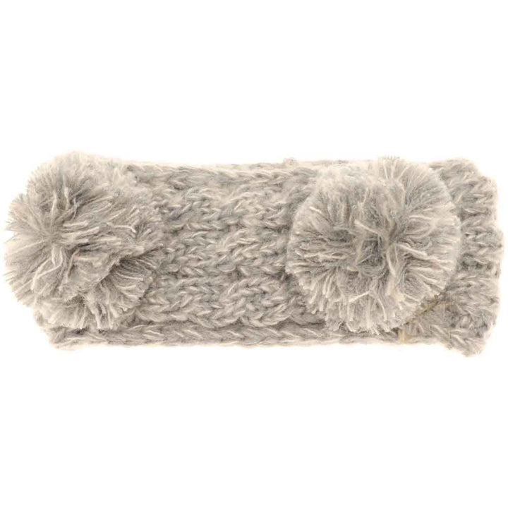 Grey KIDS Multi-tone Double Pom Head Wrap combines functional warmth with playful style. Designed for comfort and durability, it features a soft, stretchy fabric that fits snugly on young heads, while the double pom-poms add a charming, dynamic touch. Perfect for cooler weather, this head wrap keeps children cozy without sacrificing movement or breathability. Its vibrant multi-tone colors effortlessly complement a variety of outfits, making it a practical yet stylish choice for active kids. 