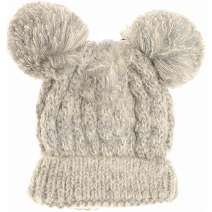 Grey Kids Multi Tone Double Pom CC Beanies deliver exceptional warmth with their double-layer construction, ideal for chilly weather. Featuring vibrant multi-tone colors and playful double pom-poms, these beanies add a fun and stylish accent to any child's outfit. Made from soft, breathable fabric, they provide lasting comfort and protect young wearers from the cold, making them a practical and fashionable choice for winter wear. 