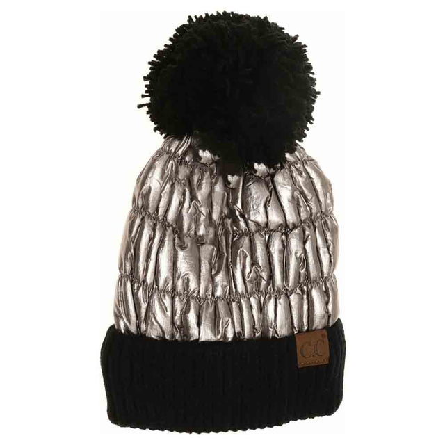 Grey Metallic Knit Pom Beanie offers a sophisticated blend of functionality and style. Designed with metallic yarn, it provides a subtle shimmer while maintaining warmth and comfort. The knit fabric ensures a snug fit, and the pom detailing adds a classic finishing touch. Perfect for elevating everyday winter outfits with expert craftsmanship and durable materials.