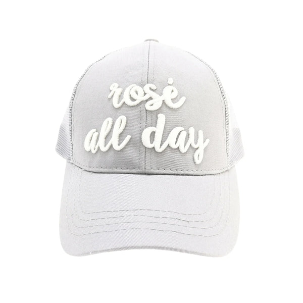 Rose All Day Embroidered High Ponytail CC Ball Cap combines style and functionality with its embroidered design and convenient high ponytail opening. Crafted for comfort and breathability, this cap offers a perfect fit for active lifestyles while keeping your hair neatly in place. Ideal for outdoor activities or casual wear, it adds a polished touch to any outfit. 
