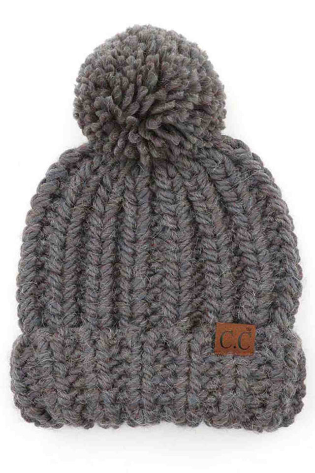 Grey The C.C Special Chunky Yarn Beanie Hat features a thick, textured knit that adds cozy warmth and a bold, stylish look to your winter wardrobe. Crafted with soft, stretchy fabric, it provides a comfortable fit while keeping you snug during cold-weather days.