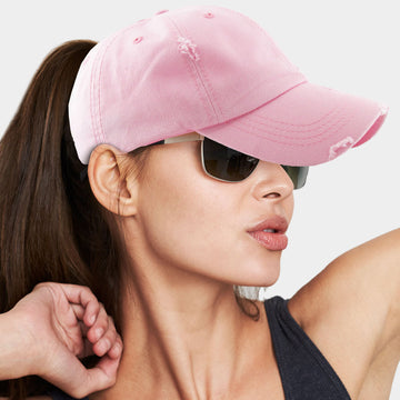 Madeline Love Pink Vintage Ponytail Baseball Cap - Hats