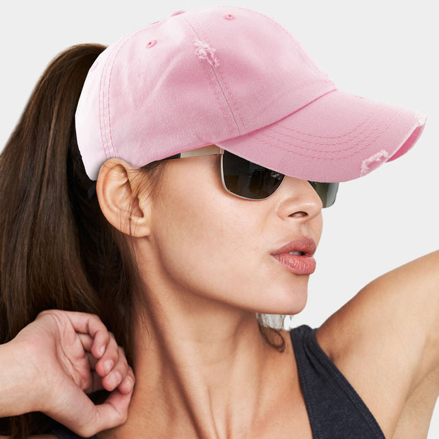 Madeline Love Pink Vintage Ponytail Baseball Cap - Hats