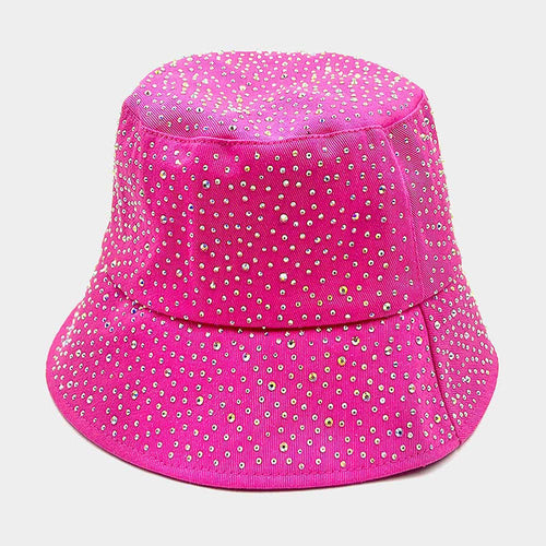Bling Bucket Hat - AB, Fuchsia