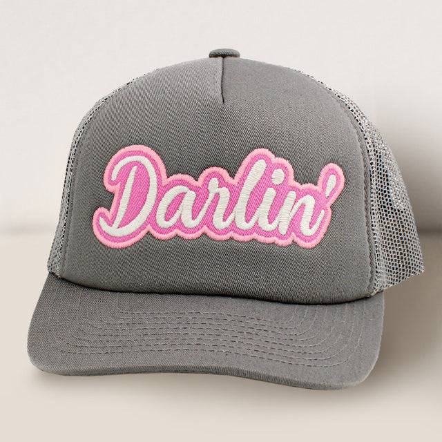 Madeline Love Gray DARLIN Message Mesh Back Baseball Cap - Hats