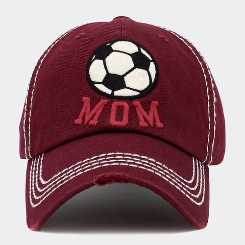 Soccer Mom Message Vintage Baseball Cap - Burgundy