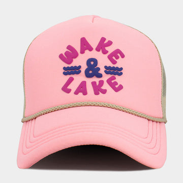 Madeline Love Pink WAKE LAKE Mesh Back Trucker Hat - Hats