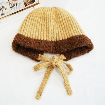 Madeline Love Yellow Stylish Knitted Winter Bonnet Hat - Hats