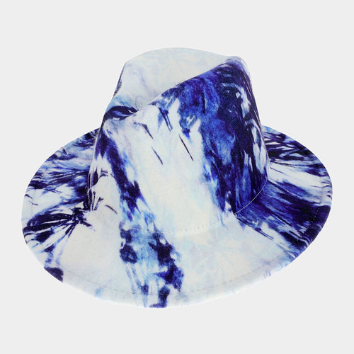Sombrero Panamá con estampado abstracto - Blue