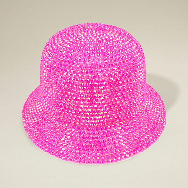 Pink Bling Studded Bucket Hat