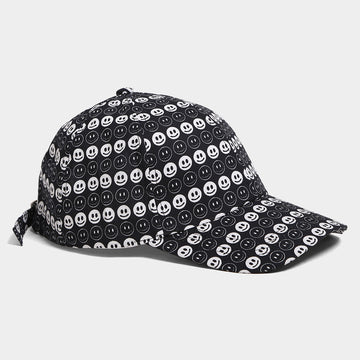 Madeline Love Black Happyface Baseball Cap - Hats
