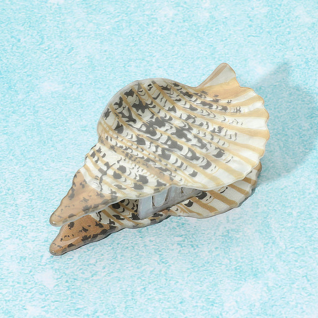 Neutral Trumpet Sea Shell Hair Claw Clip