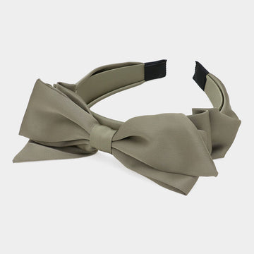 Madeline Love Olive Green Fabric Bow Headband - Hair Accessories