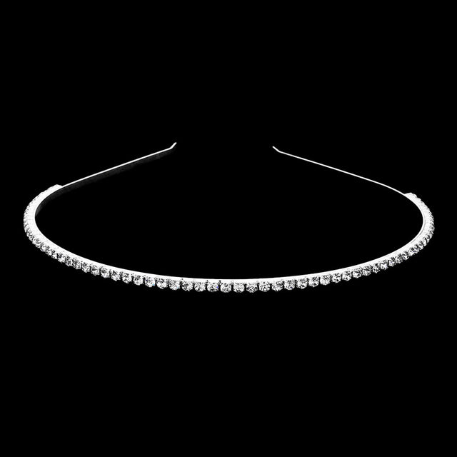 Madeline Love Silver 1-Row rhinestone headband - Hair Accessories