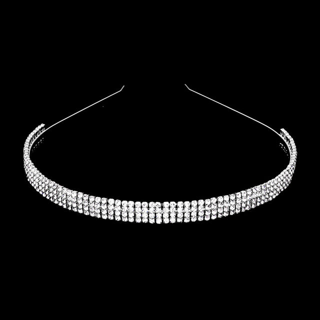 Madeline Love Silver 4-Rows crystal rhinestone headband - Hair Accessories
