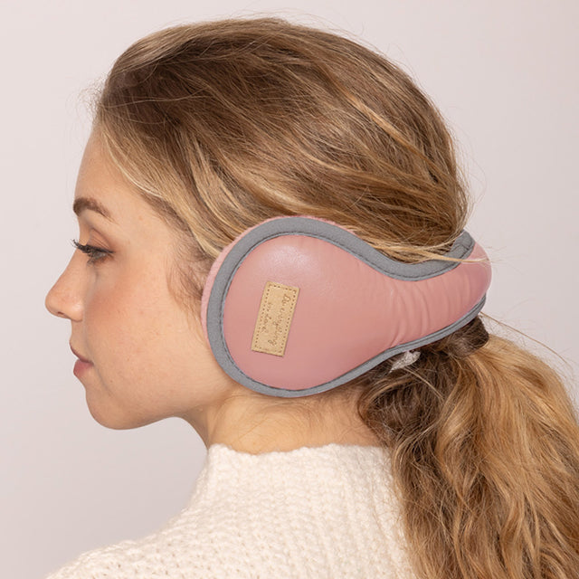 Madeline Love Pink Faux Fur Lined Poly Urethane Padded Earmuffs - Hair Accessories
