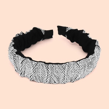 Madeline Love Clear Pleated Rhinestone Headband - Hair Accessories