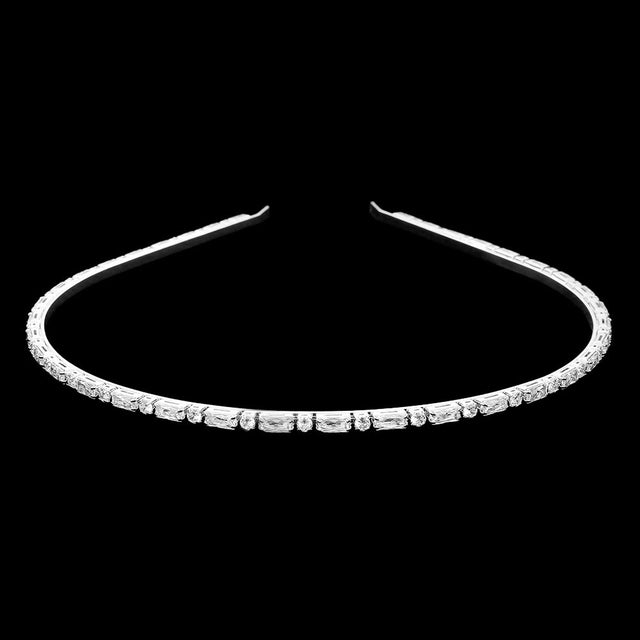 Madeline Love Silver Rectangle Stone Headband - Hair Accessories