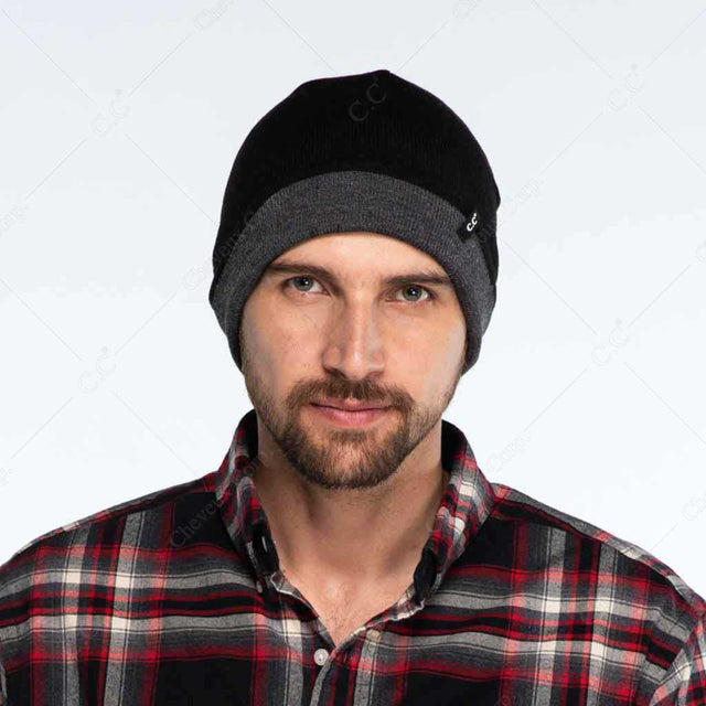 C.C Two Tone Reversible Beanie For Men And Women - Unisex Hats