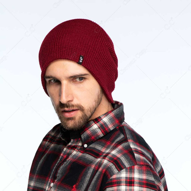 C.C Waffle Knitted Beanie - Unisex Hats
