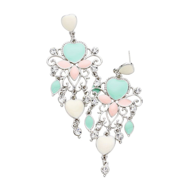 Heart Chandelier Earrings are the perfect accessory for any formal occasion. Crafted from high-quality materials, they feature a delicate, intricate design that adds sophistication to any outfit. The unique heart shape makes a bold statement, elevating your look with elegance and charm.