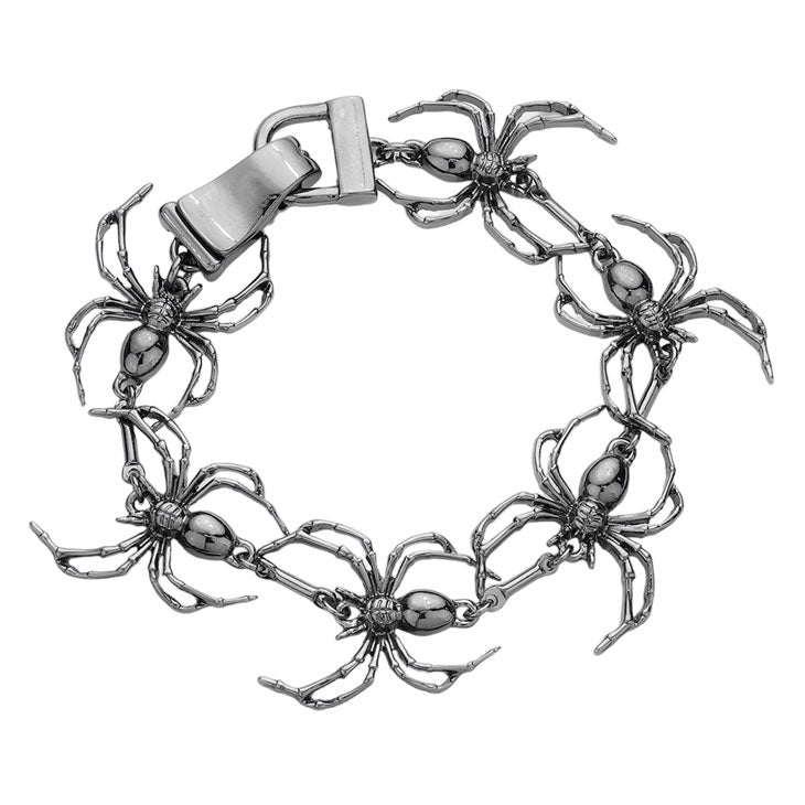 Hematite Metal Spider Link Magnetic Bracelet, enhance your attire with this beautiful Halloween bracelet to show off your fun trendsetting style at Halloween. It can be worn with any daily wear. This is the perfect gift for Halloween, especially for your friends, family, and the people you love and care about.