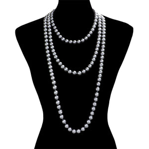 Hematite Pearl Long Necklace, is the perfect marriage between timeless elegance and modern style. Handcrafted with pearls, this exquisite necklace is sure to become a staple in any jewelry wardrobe. Its contemporary design and luxurious materials make it a perfect choice for any occasion. Perfect occasional gift idea.